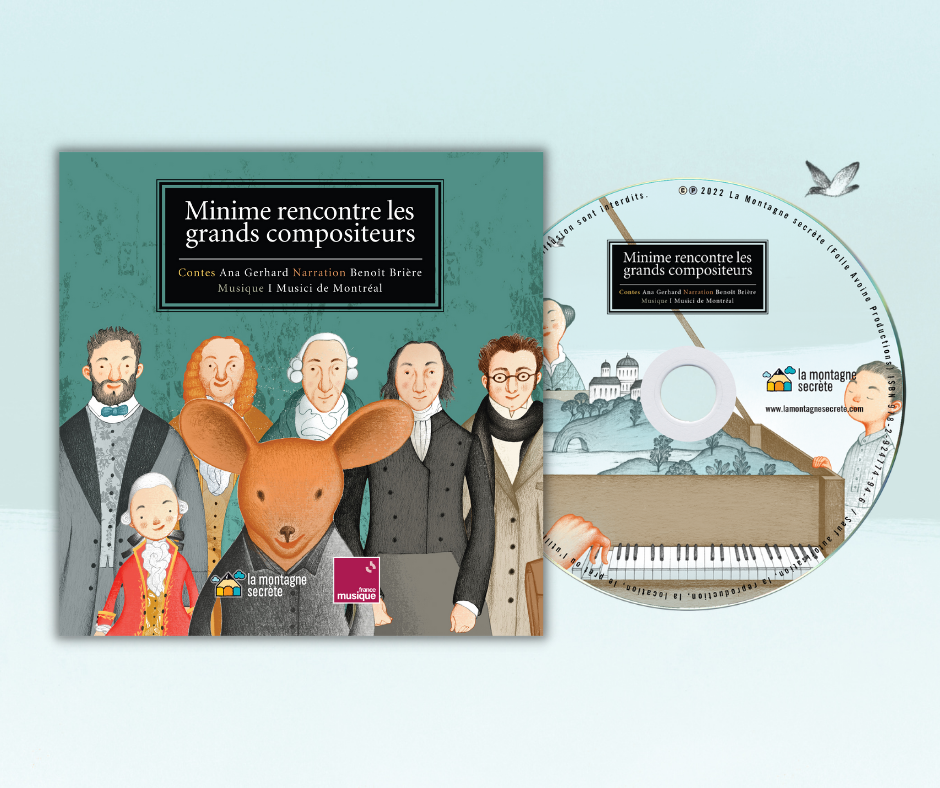 Minime est de retour avec l'intégrale de la collection des Petites histoires de grands compositeurs dès le 22 avril ! Six contes en un seul album pour faire découvrir les grands compositeurs de la musique classique aux enfants.