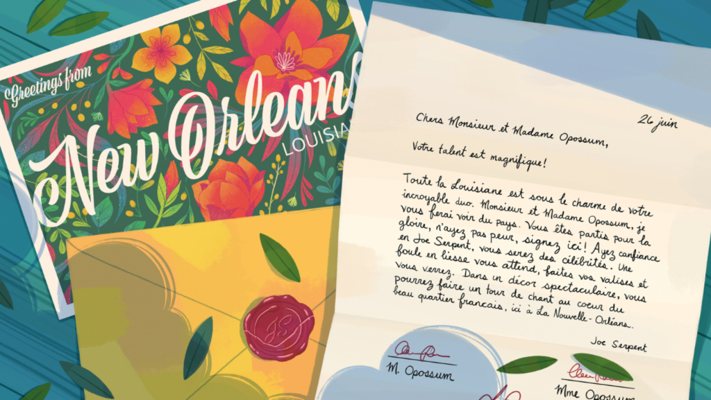 Du fleuve Mississippi jusqu’à Storyville, là où le jazz à pris son envol, Mama et Papa Poss poursuivent le récit de leur odyssée musicale à travers le continent dans ce deuxième tome de la collection « Nous sommes les opossums musiciens ».